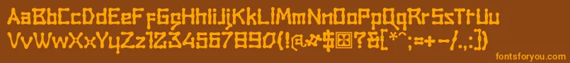 RambatCampotype Font – Orange Fonts on Brown Background