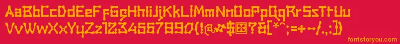 RambatCampotype Font – Orange Fonts on Red Background