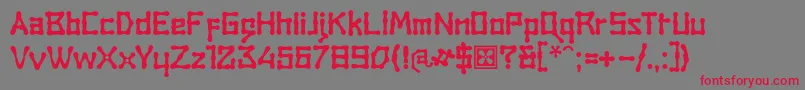 フォントRambatCampotype – 赤い文字の灰色の背景