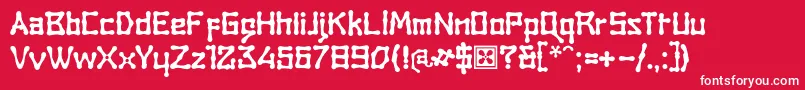 RambatCampotype Font – White Fonts on Red Background