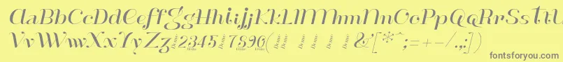 ModestehenriDemo Font – Gray Fonts on Yellow Background