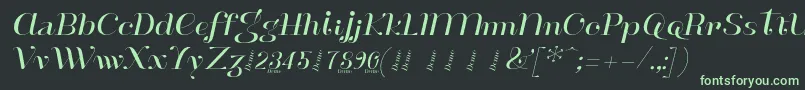 ModestehenriDemo Font – Green Fonts on Black Background