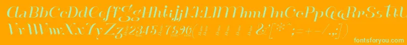 ModestehenriDemo Font – Green Fonts on Orange Background