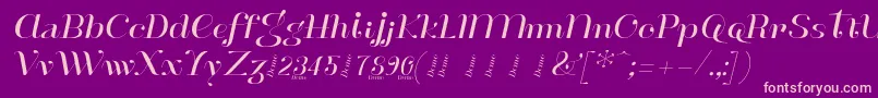 ModestehenriDemo Font – Pink Fonts on Purple Background