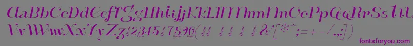 ModestehenriDemo Font – Purple Fonts on Gray Background