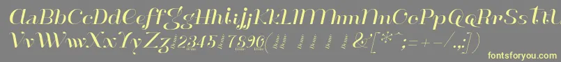 ModestehenriDemo Font – Yellow Fonts on Gray Background