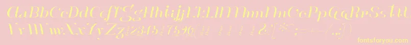 ModestehenriDemo Font – Yellow Fonts on Pink Background
