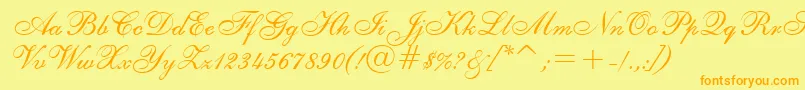 Tt0594m Font – Orange Fonts on Yellow Background