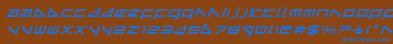 Deltav2ei Font – Blue Fonts on Brown Background