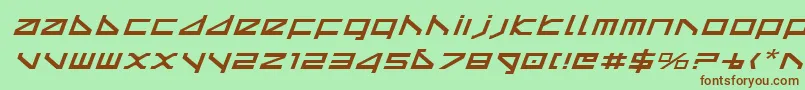 Deltav2ei Font – Brown Fonts on Green Background