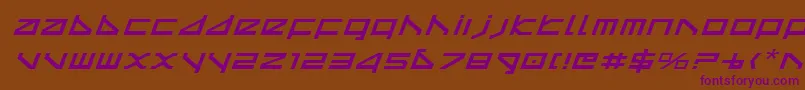 Deltav2ei Font – Purple Fonts on Brown Background