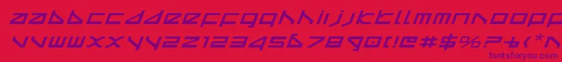 Deltav2ei Font – Purple Fonts on Red Background
