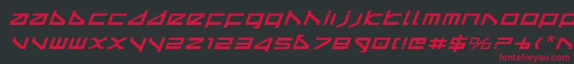 Deltav2ei Font – Red Fonts on Black Background