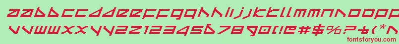 Deltav2ei Font – Red Fonts on Green Background