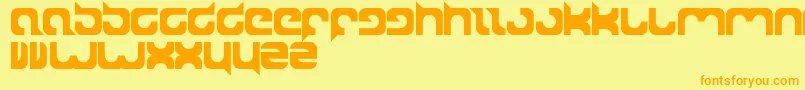 Superpower Font – Orange Fonts on Yellow Background