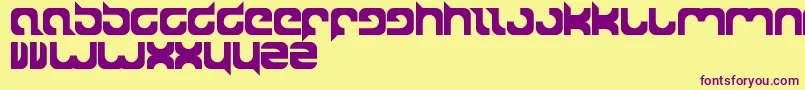 Fonte Superpower – fontes roxas em um fundo amarelo