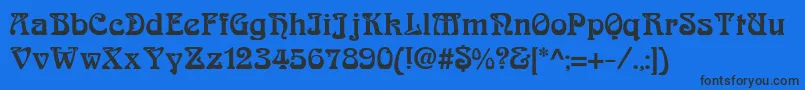 ArnoldboecklinExtrabold Font – Black Fonts on Blue Background