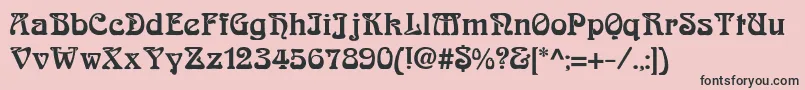 フォントArnoldboecklinExtrabold – ピンクの背景に黒い文字