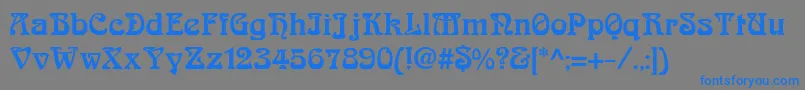 ArnoldboecklinExtrabold Font – Blue Fonts on Gray Background