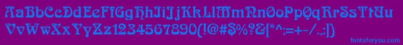 ArnoldboecklinExtrabold Font – Blue Fonts on Purple Background