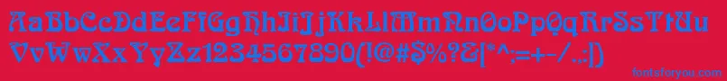 ArnoldboecklinExtrabold Font – Blue Fonts on Red Background