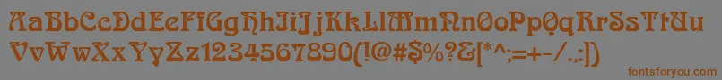 ArnoldboecklinExtrabold Font – Brown Fonts on Gray Background