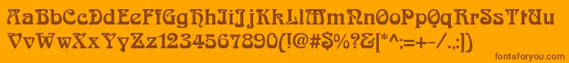 ArnoldboecklinExtrabold Font – Brown Fonts on Orange Background