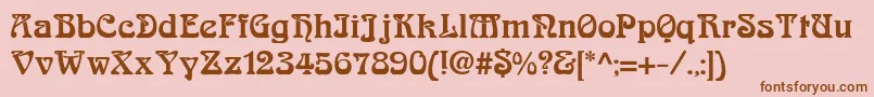 ArnoldboecklinExtrabold Font – Brown Fonts on Pink Background