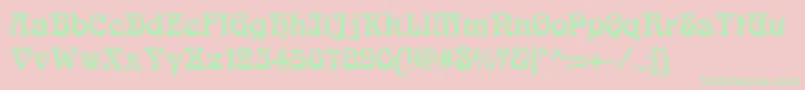 ArnoldboecklinExtrabold Font – Green Fonts on Pink Background