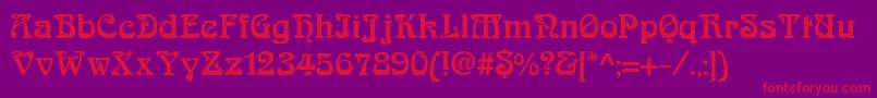 fuente ArnoldboecklinExtrabold – Fuentes Rojas Sobre Fondo Morado