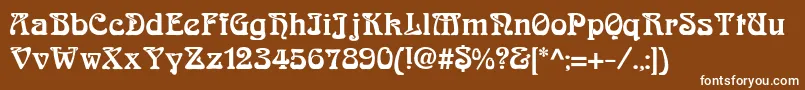 ArnoldboecklinExtrabold Font – White Fonts on Brown Background