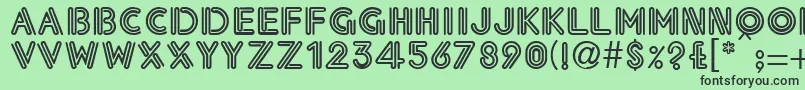 EdwinaRegular Font – Black Fonts on Green Background