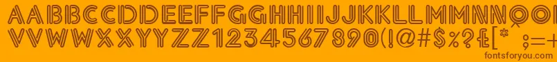 EdwinaRegular Font – Brown Fonts on Orange Background