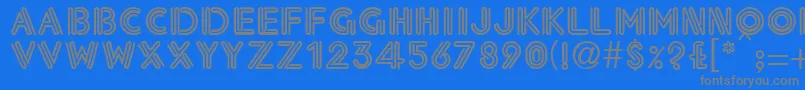 EdwinaRegular Font – Gray Fonts on Blue Background