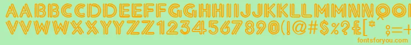 EdwinaRegular Font – Orange Fonts on Green Background