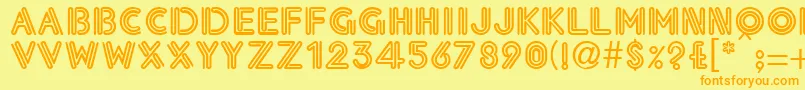EdwinaRegular Font – Orange Fonts on Yellow Background