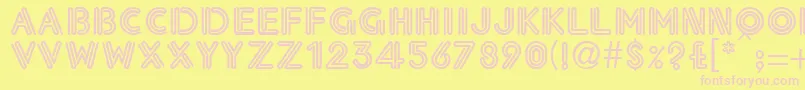 EdwinaRegular Font – Pink Fonts on Yellow Background