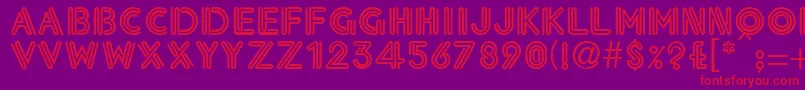 EdwinaRegular Font – Red Fonts on Purple Background