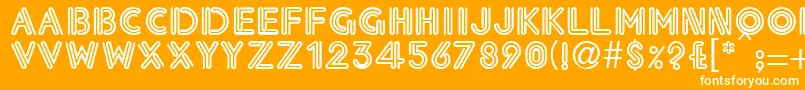 EdwinaRegular Font – White Fonts on Orange Background