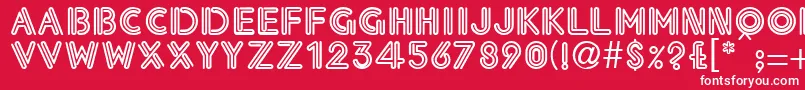 EdwinaRegular Font – White Fonts on Red Background