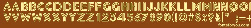 EdwinaRegular Font – Yellow Fonts on Brown Background