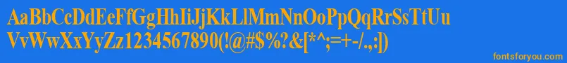 TimeRoman80b Font – Orange Fonts on Blue Background