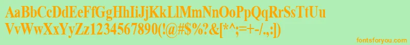 Saiba mais sobre a fonte TimeRoman80b Fonte TimeRoman80b – fontes laranjas em um fundo verde