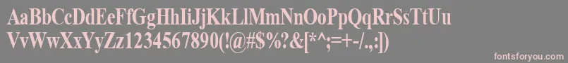 Saiba mais sobre a fonte TimeRoman80b Fonte TimeRoman80b – fontes rosa em um fundo cinza