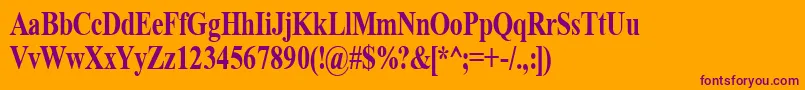 TimeRoman80b Font – Purple Fonts on Orange Background