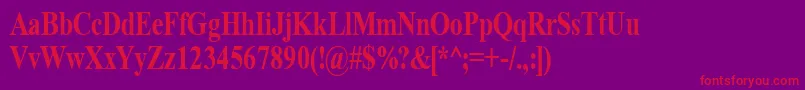 TimeRoman80b Font – Red Fonts on Purple Background