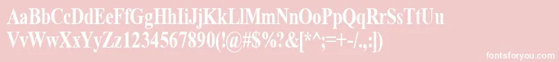 TimeRoman80b Font – White Fonts on Pink Background