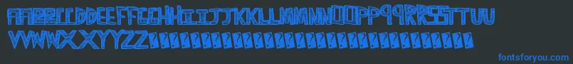 Scribbletime Font – Blue Fonts on Black Background
