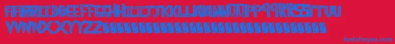 Scribbletime Font – Blue Fonts on Red Background