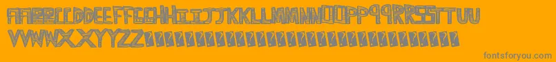 Scribbletime Font – Gray Fonts on Orange Background